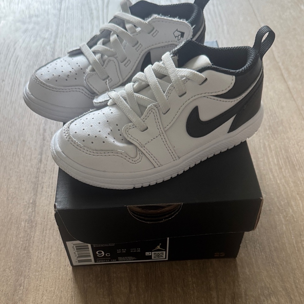 Nike Jordan Kids White and Black Sneakers